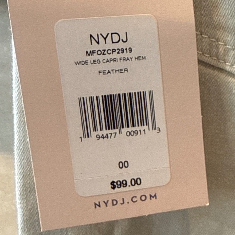 Tan Cropped Wide Bottom Jeans - Picture 5 of 5